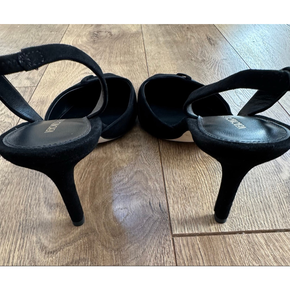 Women's Veronica Beard Black Suede Slingback Heels Size 8.5 - Picture 4 of 7